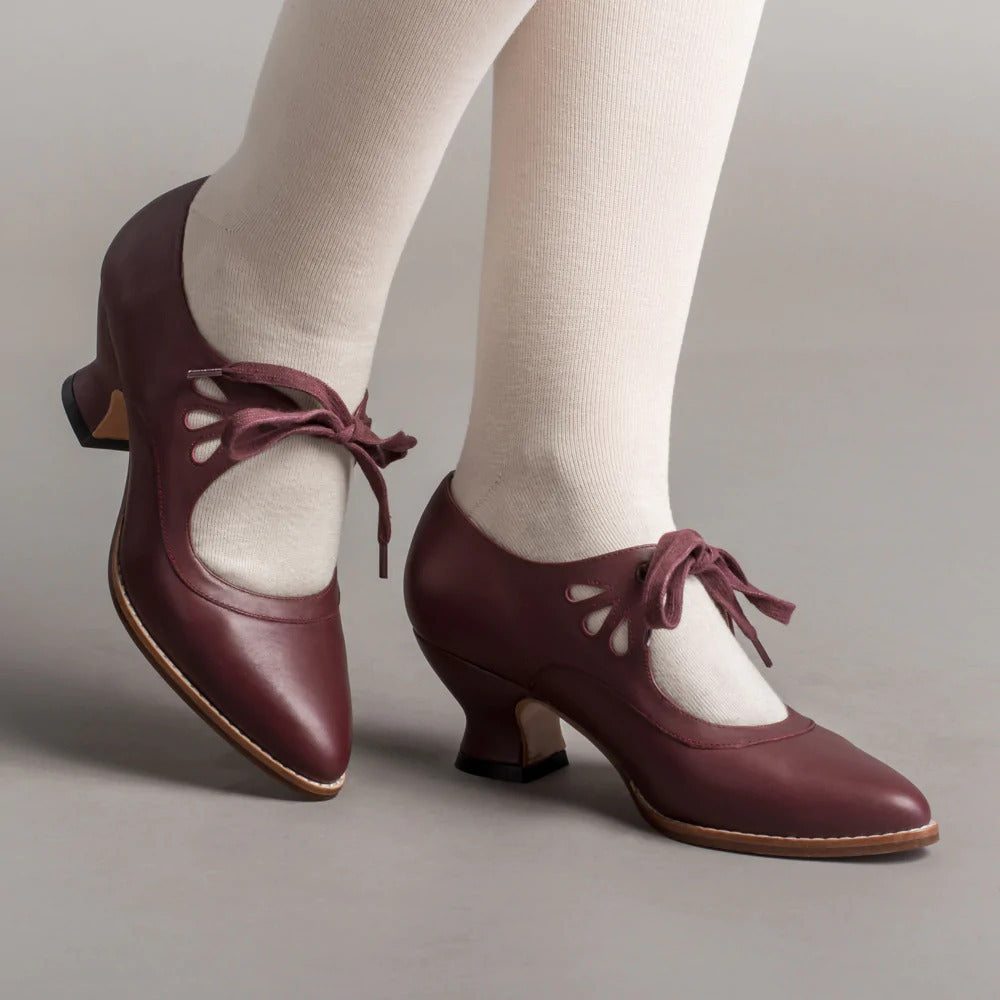 Damen Vintage High Heels | Schnüren