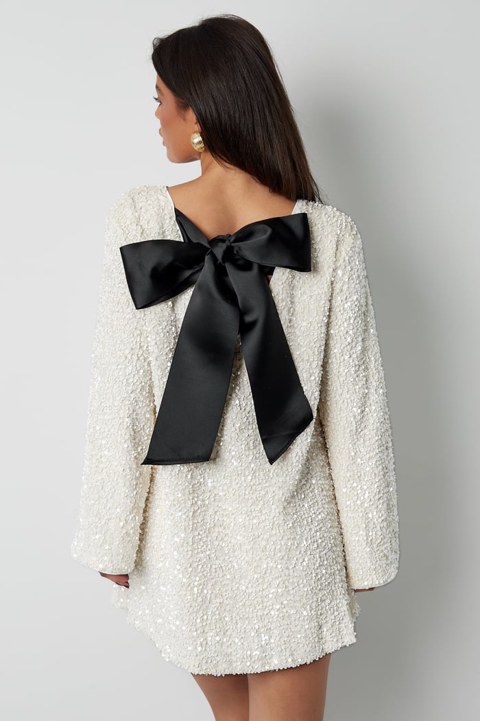 Damen Langarm Hochzeitsgast Kleid mit Schleifendetails | Mini