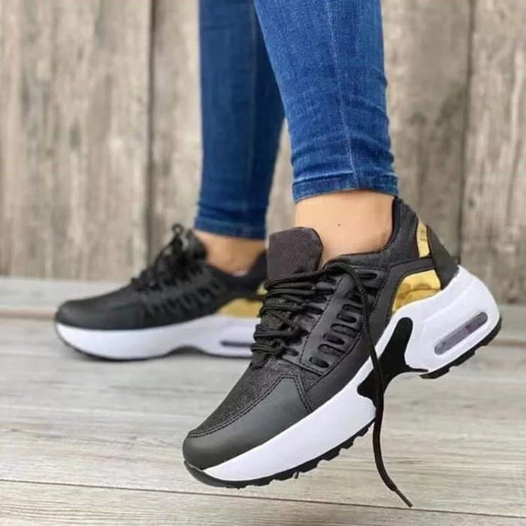 Damen Plateau Lauf Sneaker | Schnürverschluss