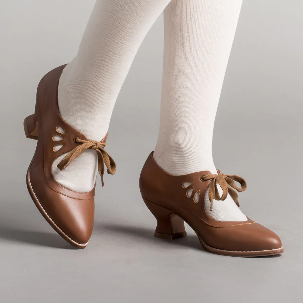 Damen Vintage High Heels | Schnüren