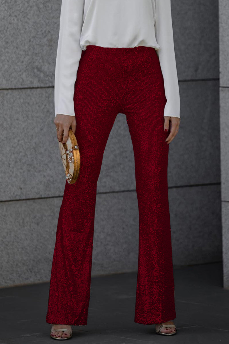 Damen Party Ausgestelltem Bein Hose | Lang
