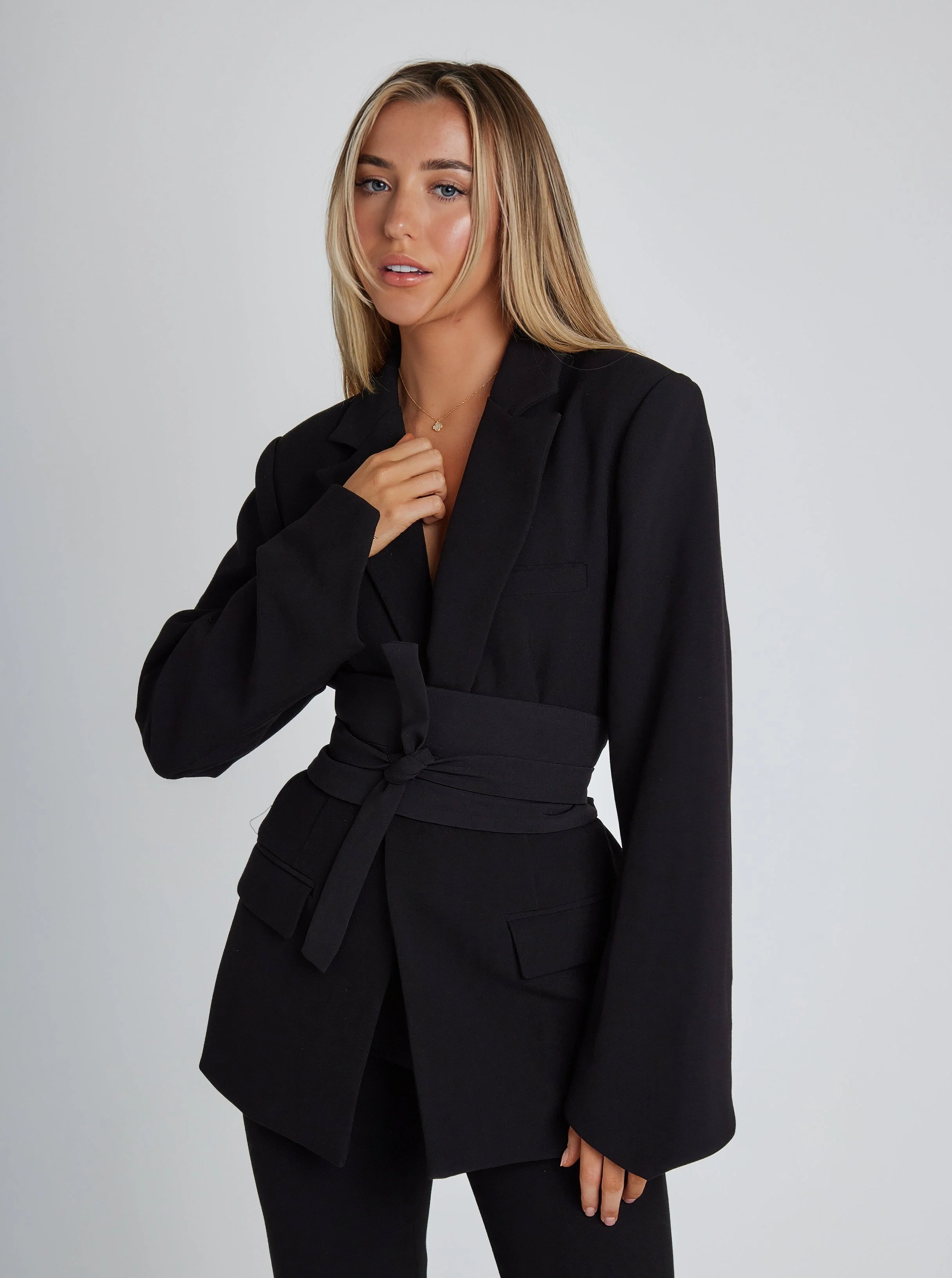 Damen Lang Blazer Jacke | Elegant