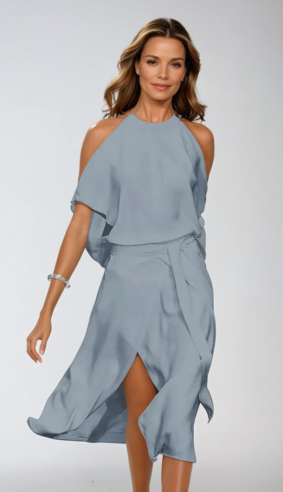 Damen Neckholder Abendkleid | Midi