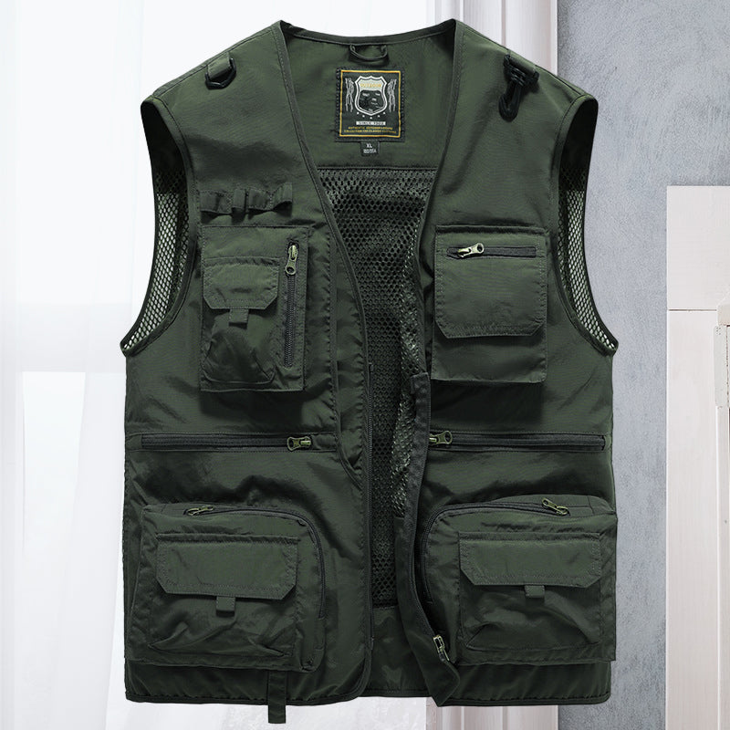 Herren Outdoor Angel und Wander Weste | Mehrere Taschen