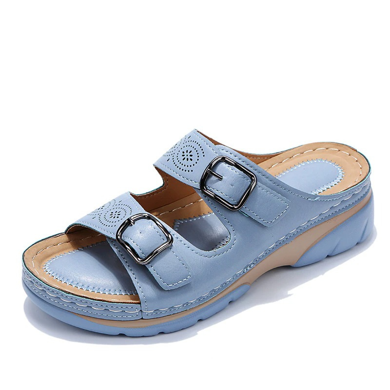Damen Lässig Keilsandalen | Mit Verstellbaren Schnallen
