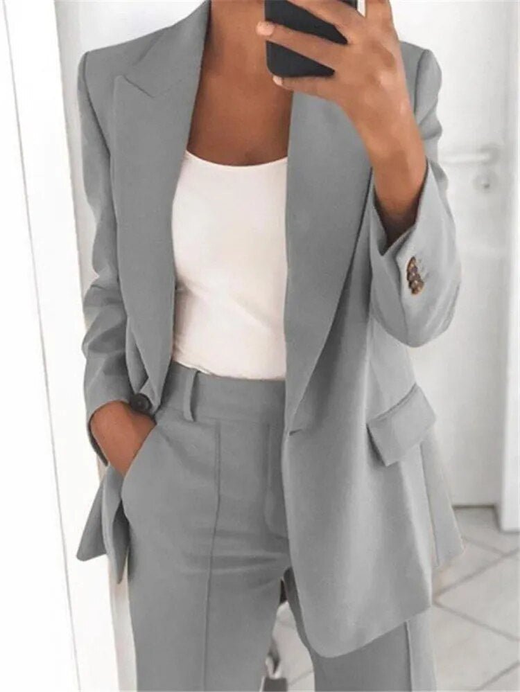 Damen Formell Lässig Hosenanzug | Blazer und Hose