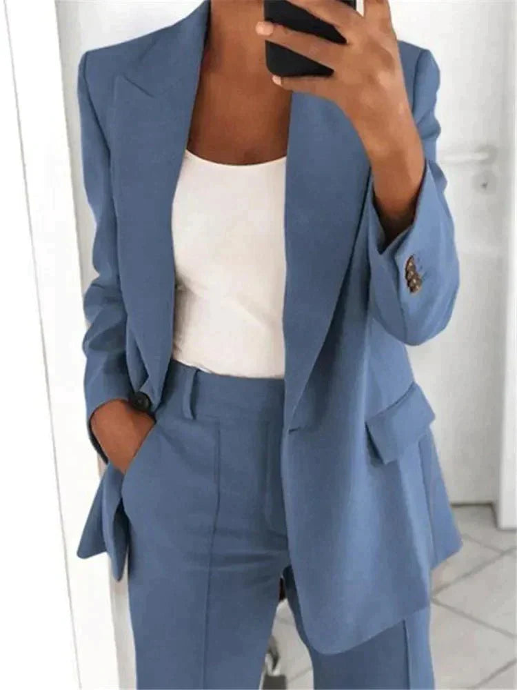 Damen Formell Lässig Hosenanzug | Blazer und Hose