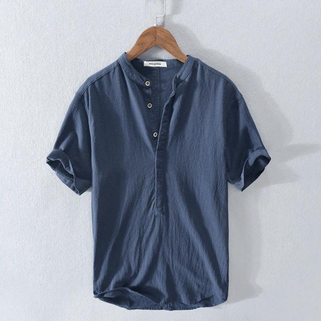 Herren Sommer Leinen Hemd | Kurzarm