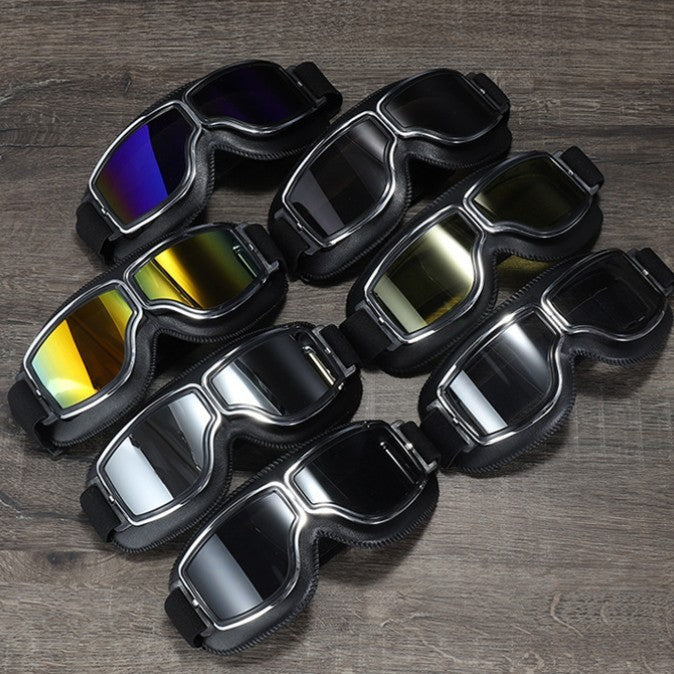 Herren Vintage Motorradbrille | Polarisiert