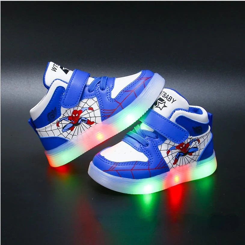 Kinder LED-Leuchtsohle Schuhe | mit Klettverschluss