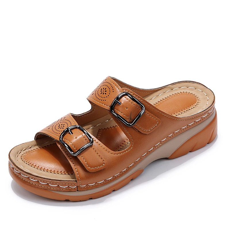 Damen Lässig Keilsandalen | Mit Verstellbaren Schnallen