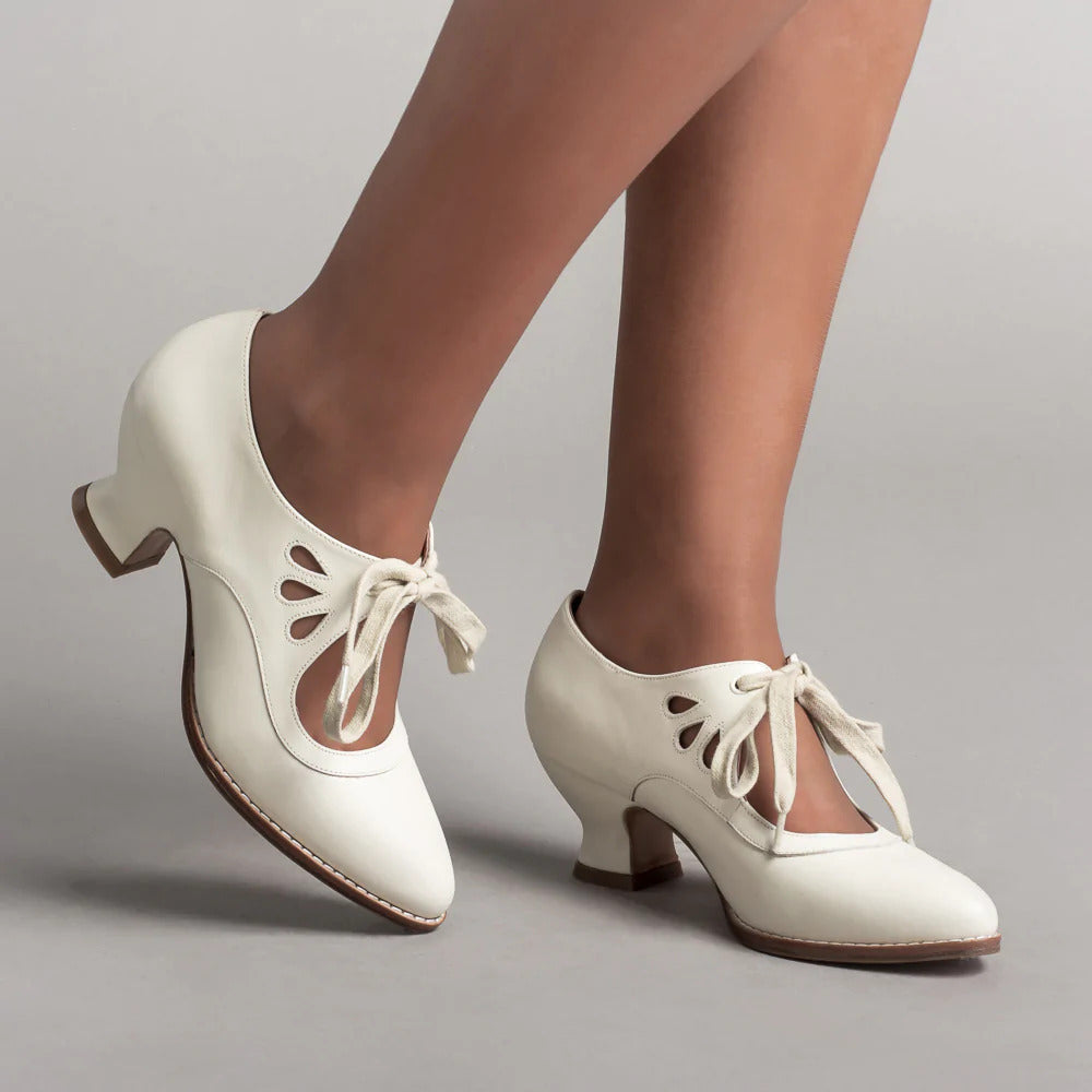 Damen Vintage High Heels | Schnüren