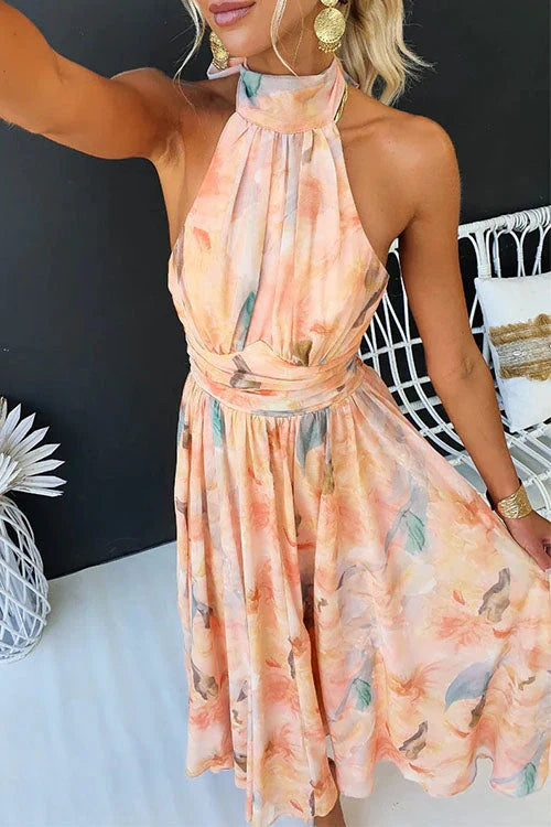 Damen Neckholder Hochzeitsgast Kleid | Maxi