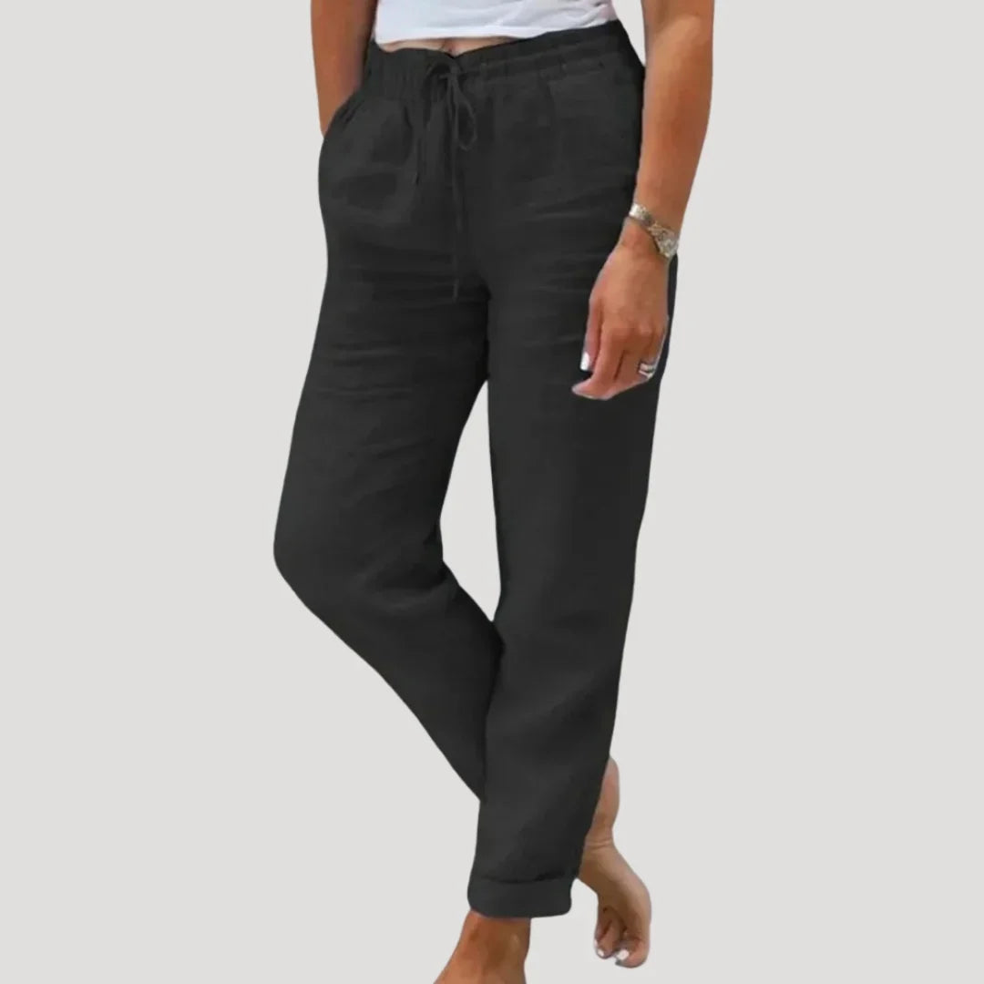 Damen Sommerhose mit Taschen | Gerades Bein