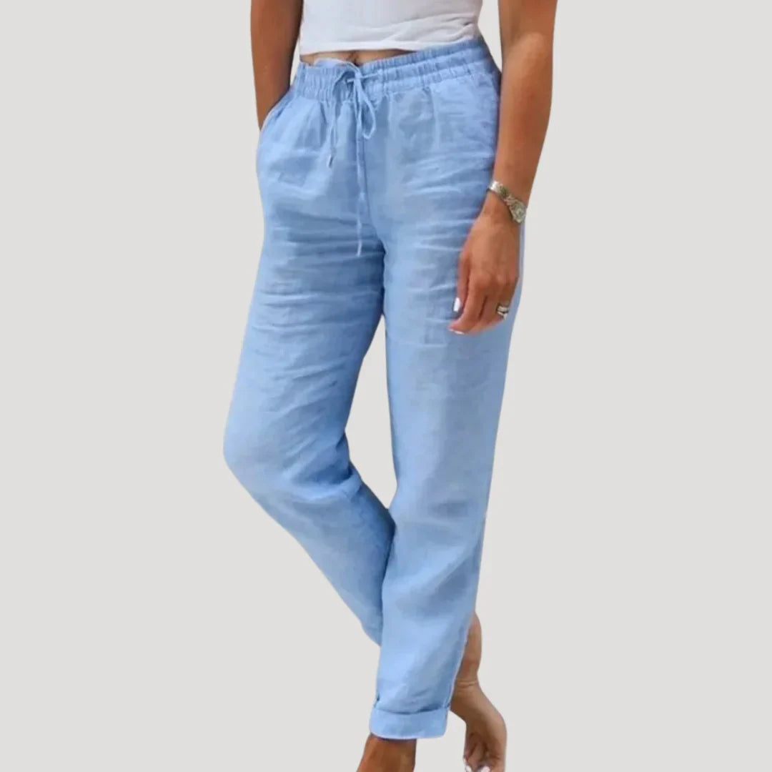 Damen Sommerhose mit Taschen | Gerades Bein