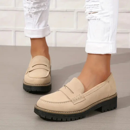 Damen Plateau Loafer | Reinschlüpfen