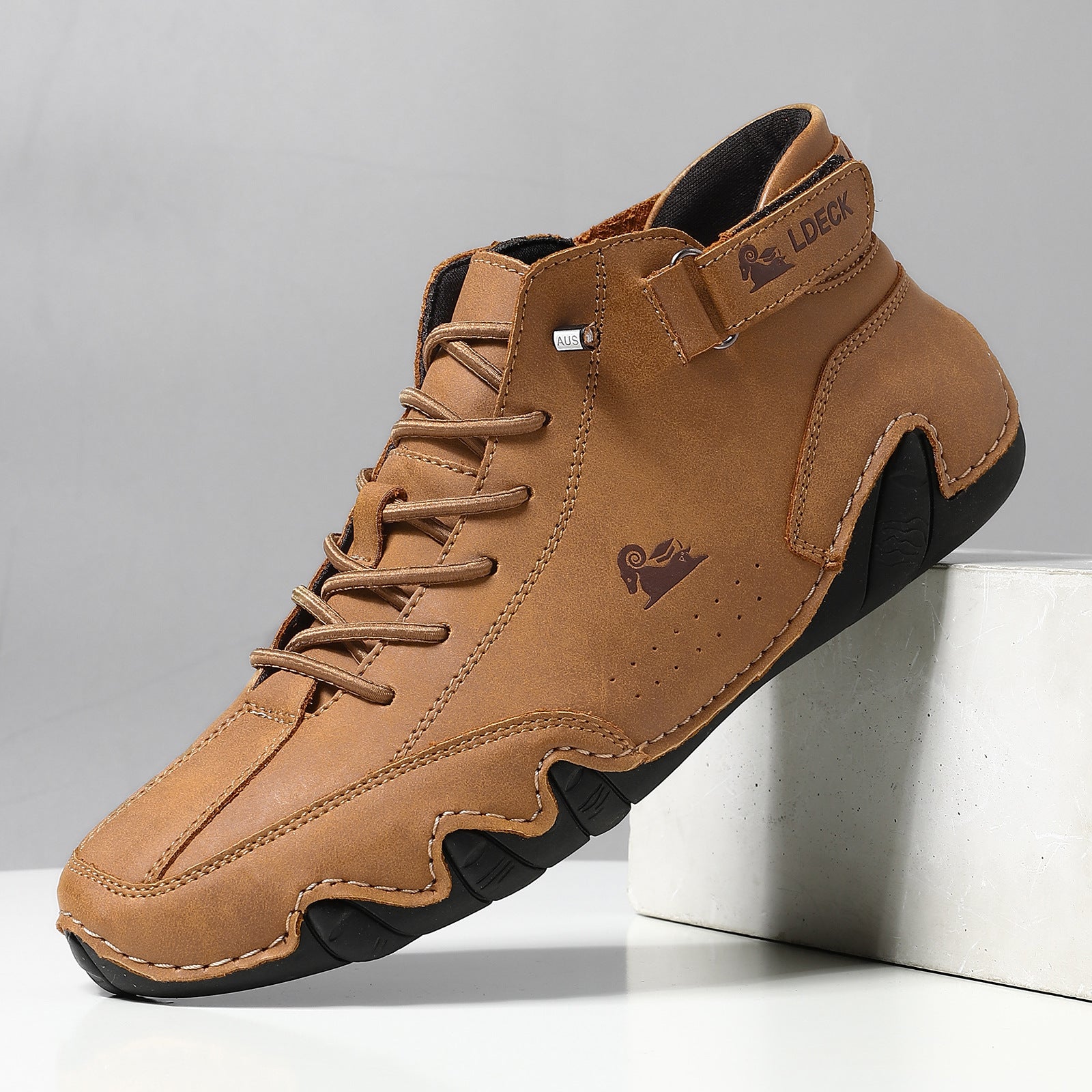 Herren High-Top Barfußschuhe | Schnür- und Klettverschluss