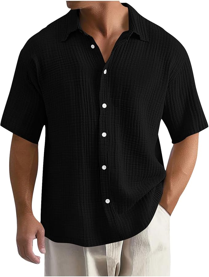 Herren Sommer Strand Hemd | Kurzarm