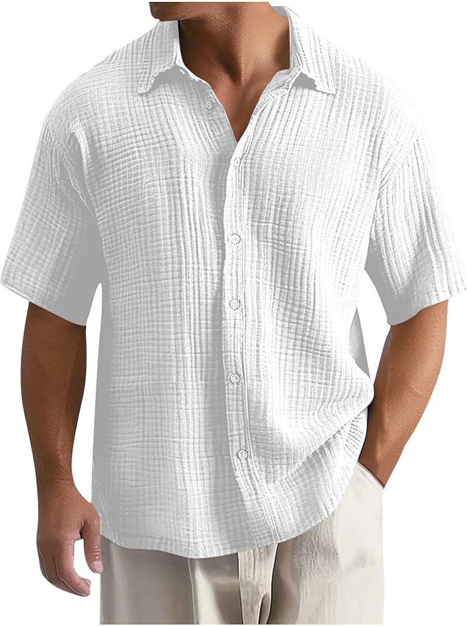 Herren Sommer Strand Hemd | Kurzarm