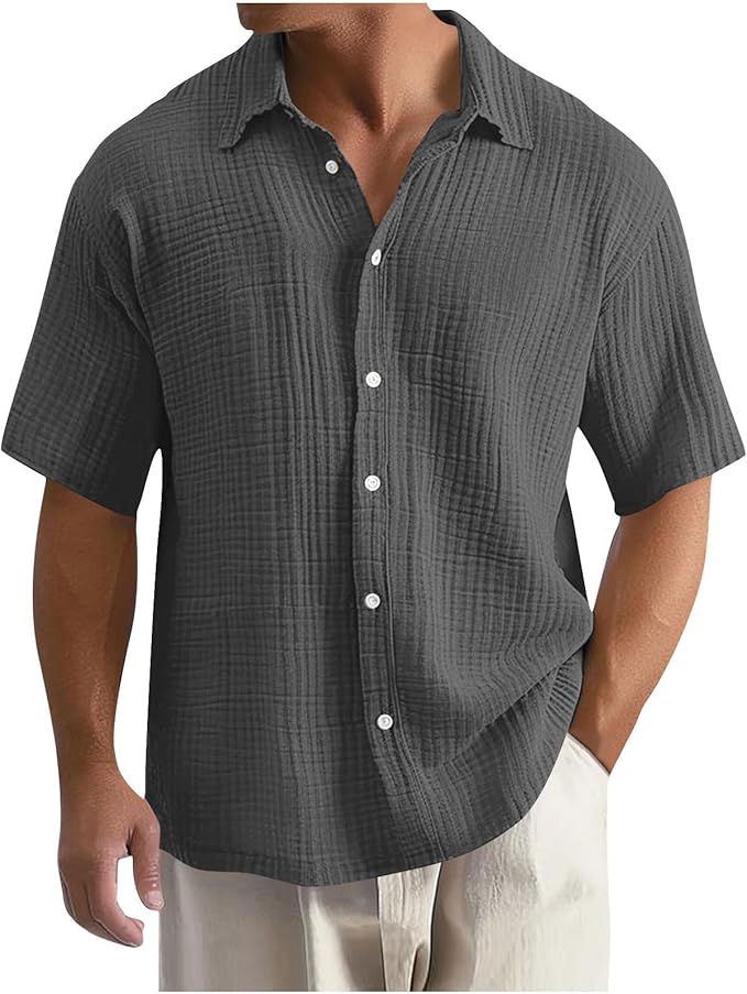 Herren Sommer Strand Hemd | Kurzarm