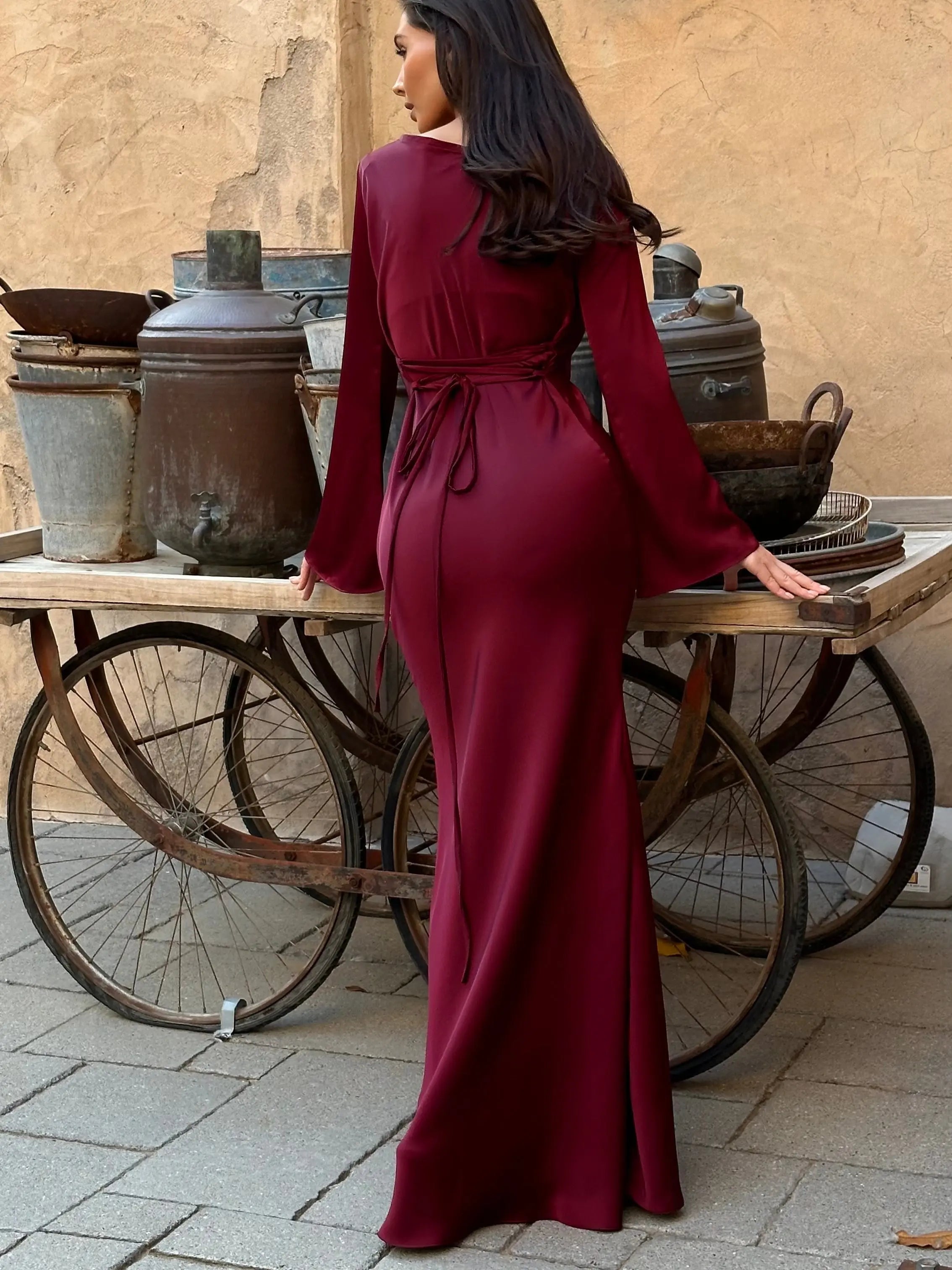 Damen Meerjungfrauen Stil Hochzeitsgast Kleid | Maxi