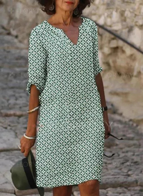 Damen Lässig 3/4-Ärmeln Sommerkleid | Mini