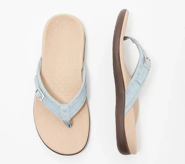 Damen Sommer Strand Pantoletten | mit Schnallen