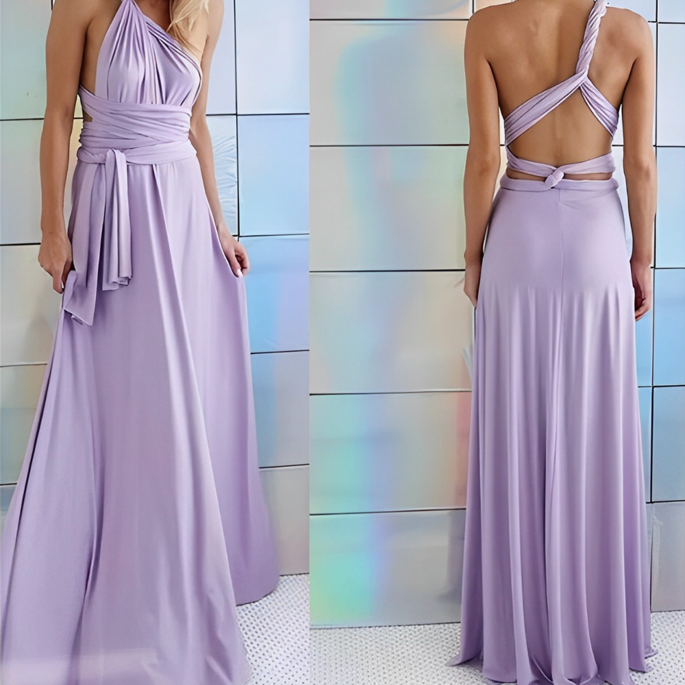Damen Wickel-Abendkleid | Maxi