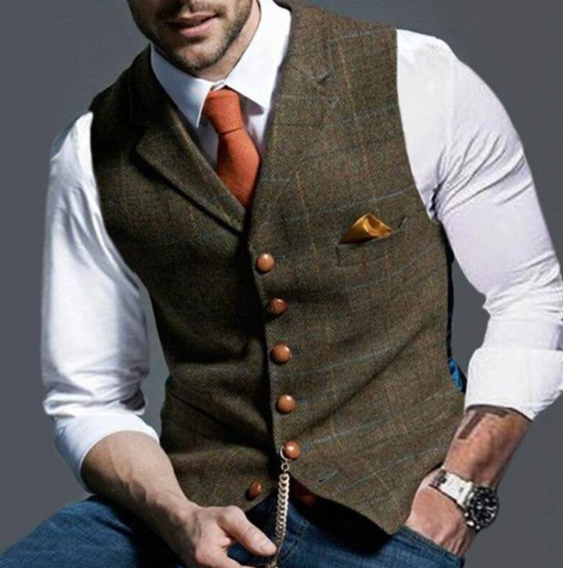 Herren Karomuster Weste | für Hochzeiten und Business