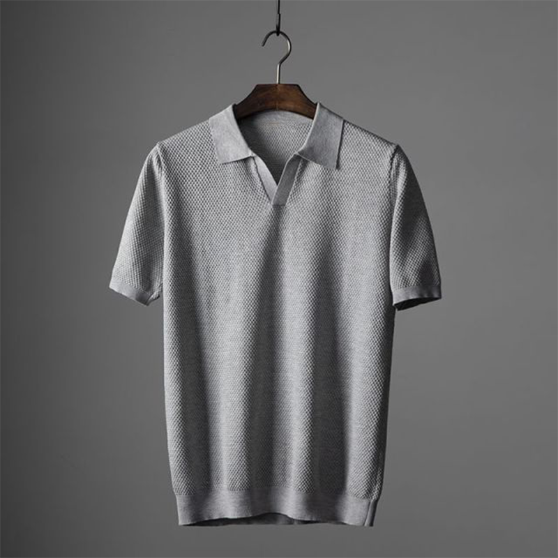 Herren V-Ausschnitt Polo-Shirt | Kurzarm