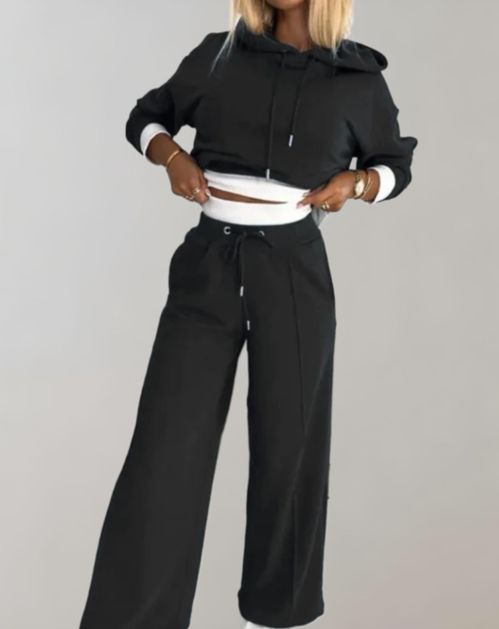 Damen Jogginganzug | Hose und Kapuzenpullover Set