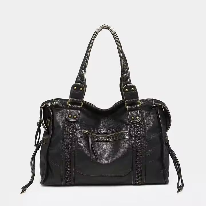 Damen Vintage Boho-Stil Handtasche | Großes Fach