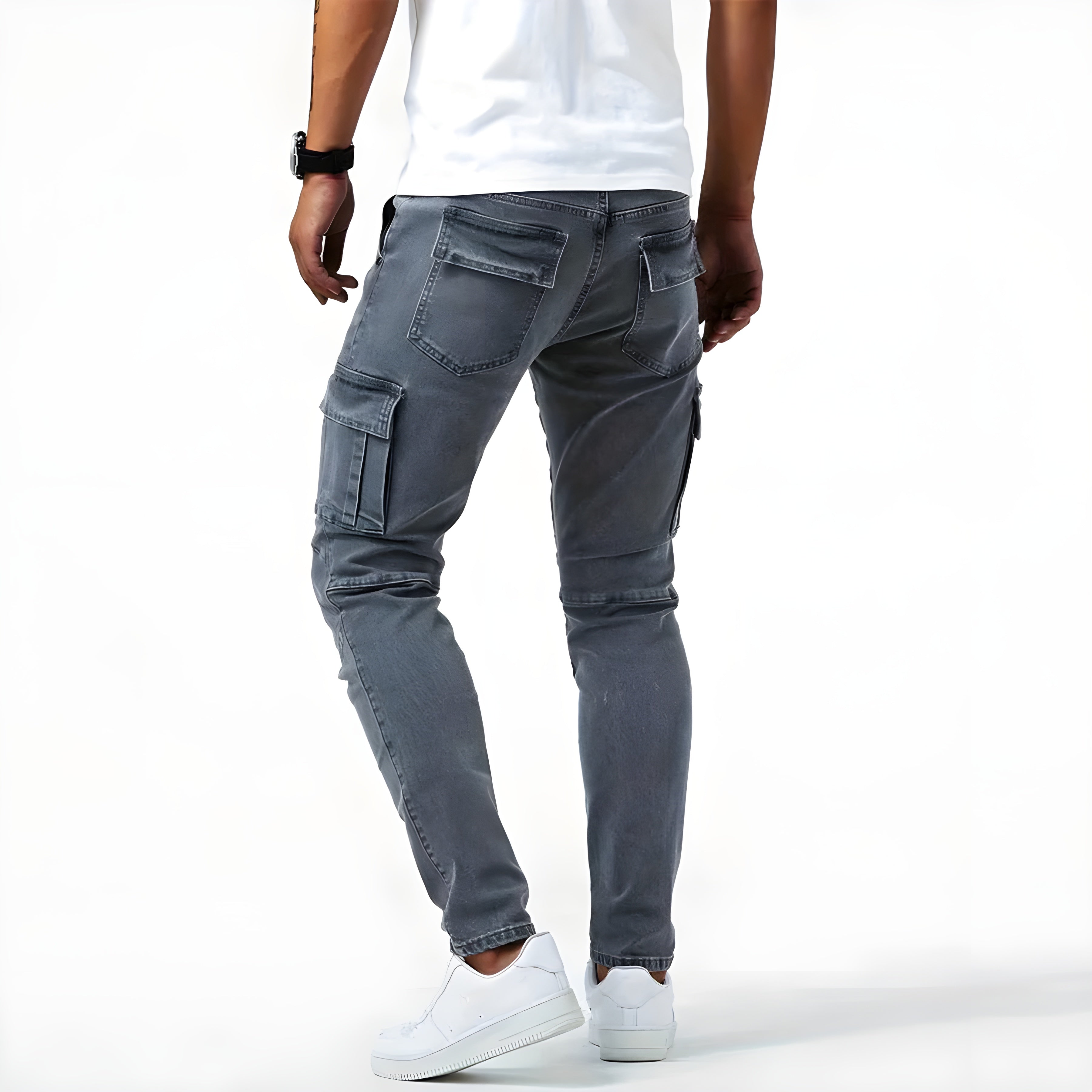 Herren Lässige Cargo Jeans | mit Mehreren Taschen