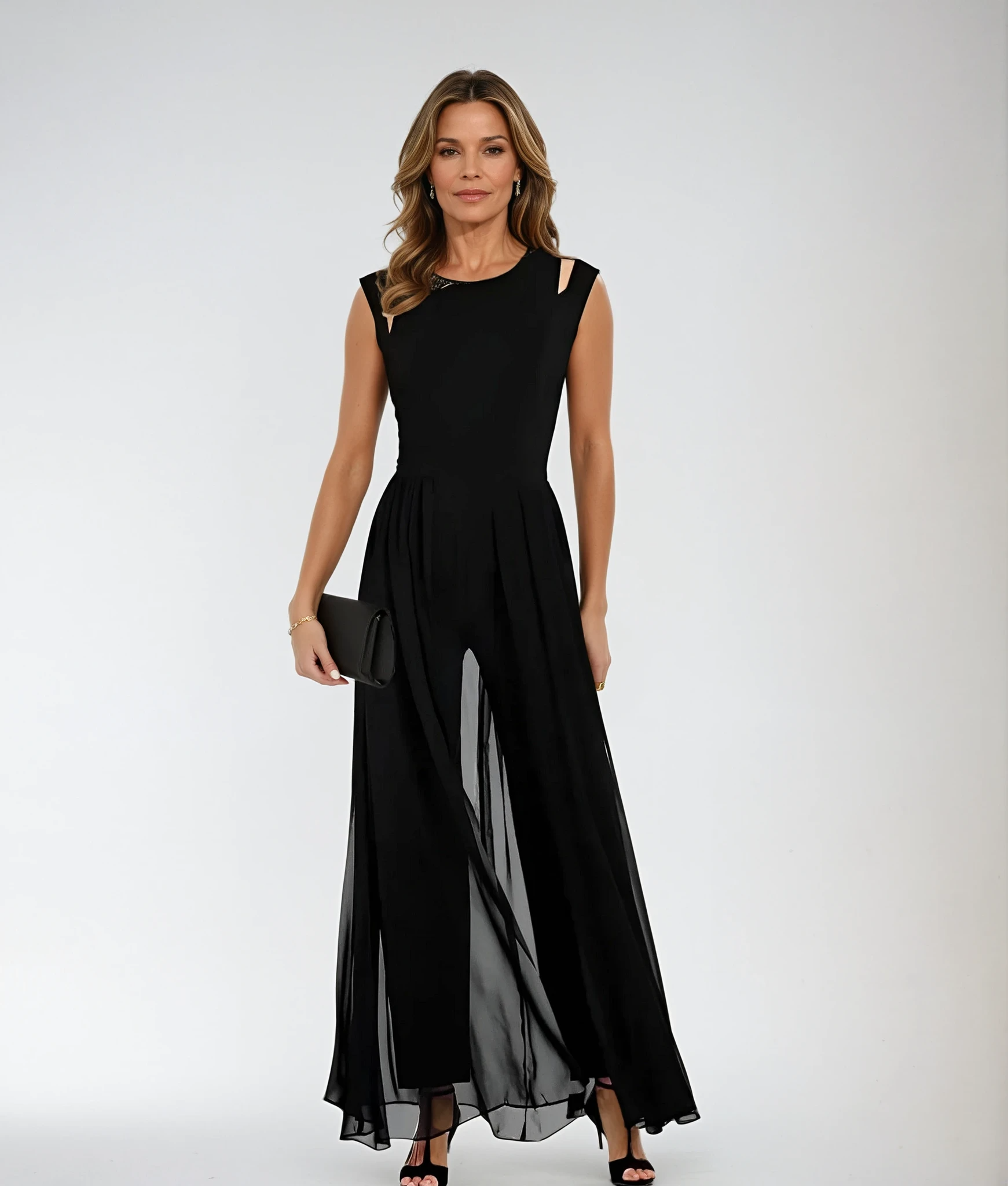 Damen Formell Weit Bein Jumpsuit | Ärmellos