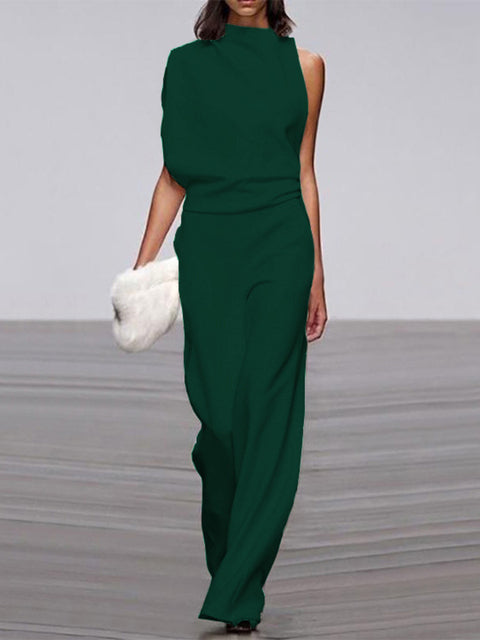 Damen Formeller Ein-Schulter Jumpsuit | Lässig