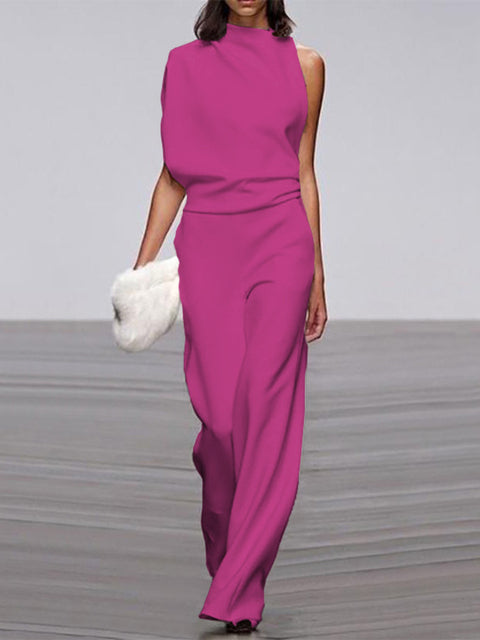 Damen Formeller Ein-Schulter Jumpsuit | Lässig