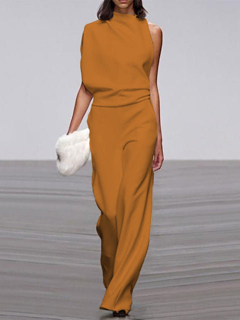 Damen Formeller Ein-Schulter Jumpsuit | Lässig
