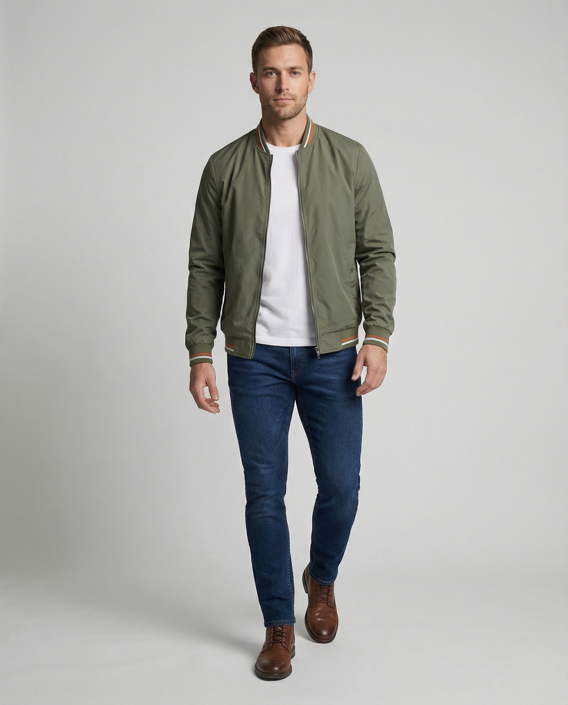 Herren Schlanke Passform Übergangsjacke | Langarm