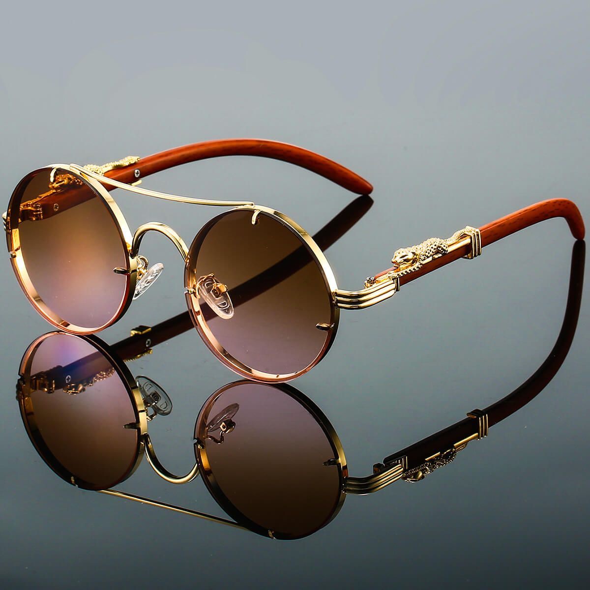 Herren Retro Runde Sonnenbrille | Sommer