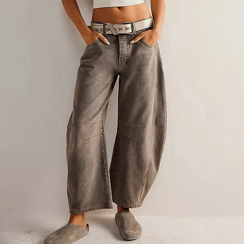 Damen Hoch Tailliert Baggy Jeans | Lockere Passform