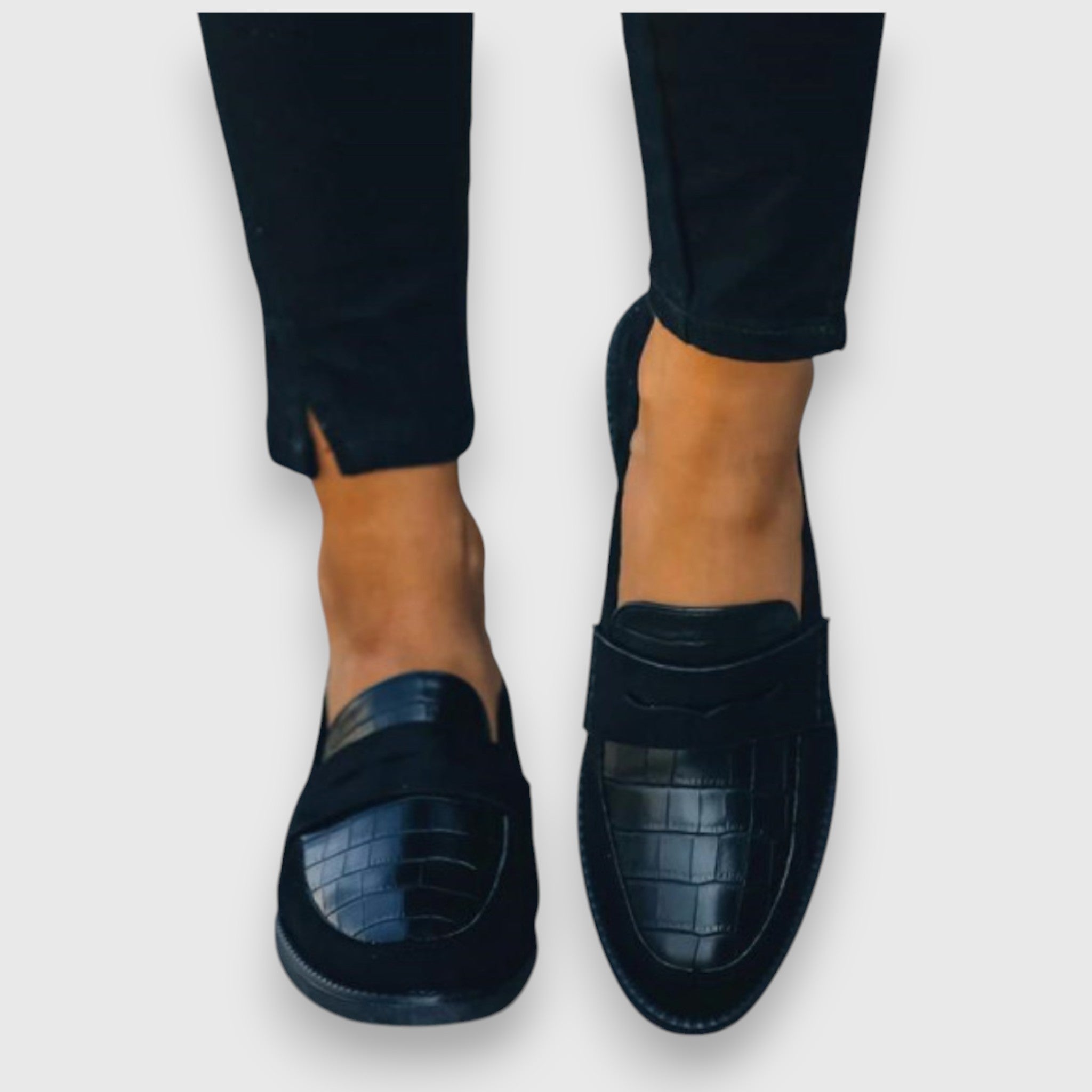 Damen Klassische Schwarze Loafer | Reinschlüpfen