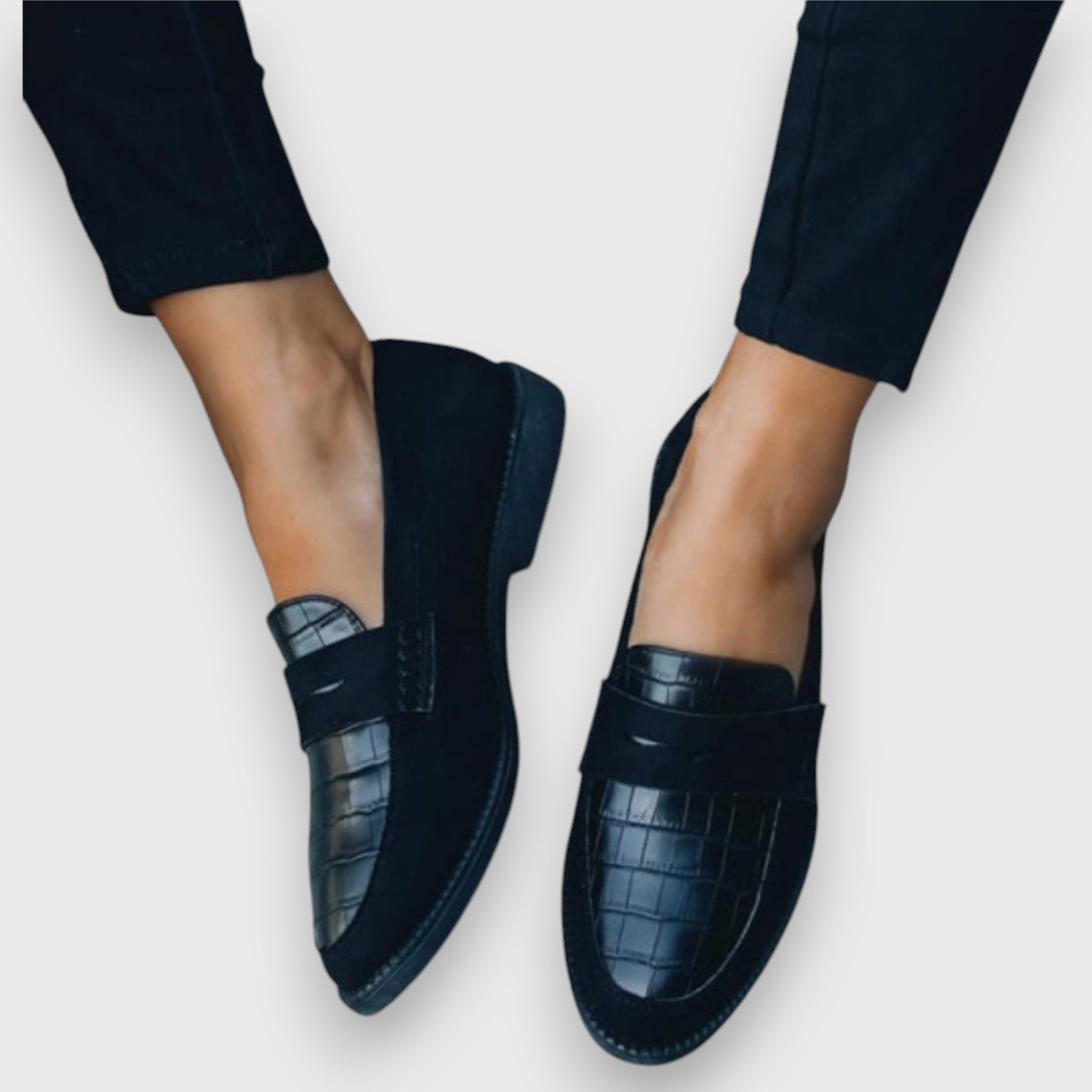Damen Klassische Schwarze Loafer | Reinschlüpfen