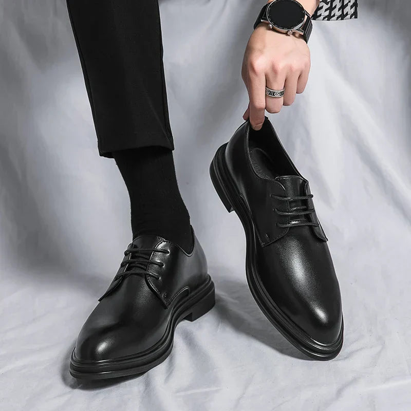 Herren Derby-Stil Hochzeitsschuhe | Schwarz