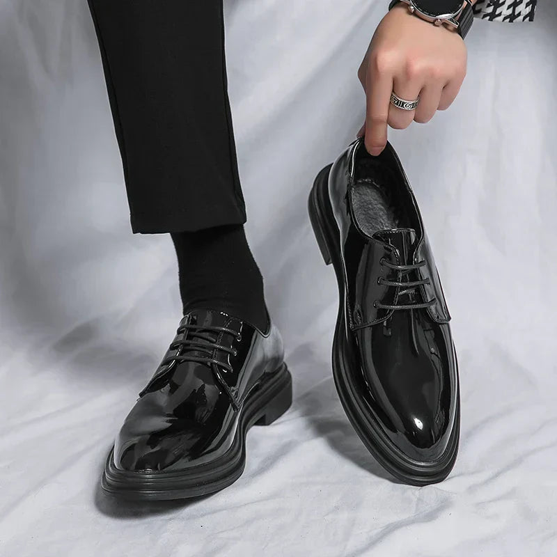 Herren Derby-Stil Hochzeitsschuhe | Schwarz