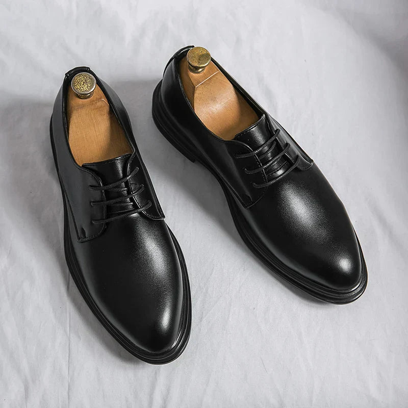 Herren Derby-Stil Hochzeitsschuhe | Schwarz