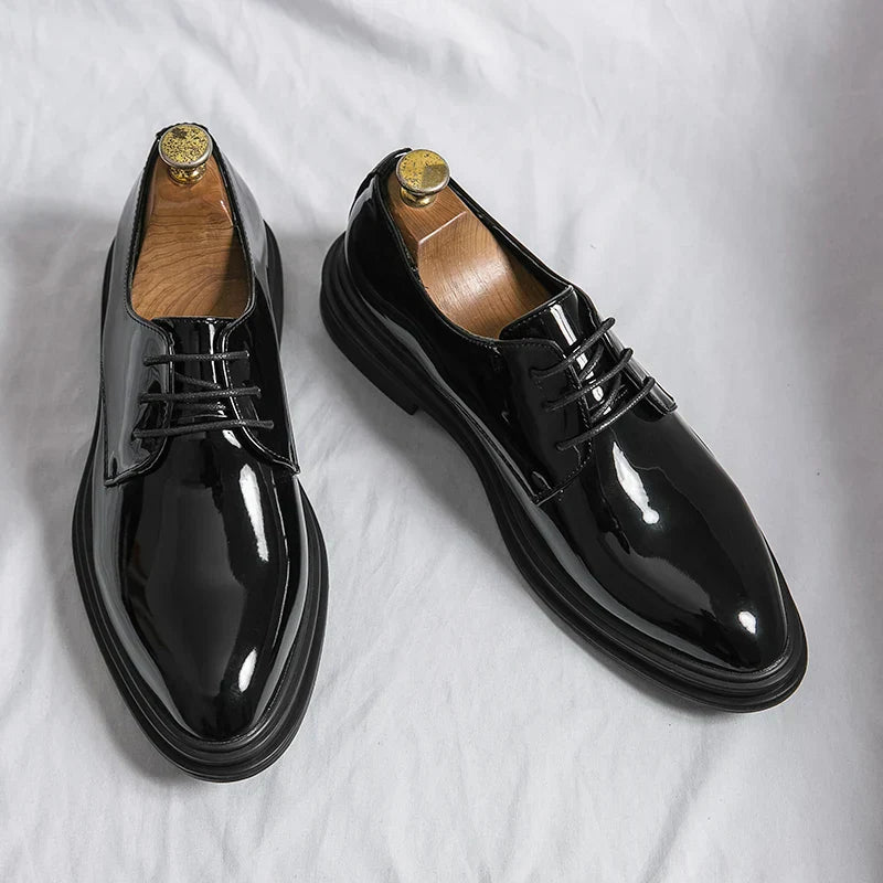 Herren Derby-Stil Hochzeitsschuhe | Schwarz