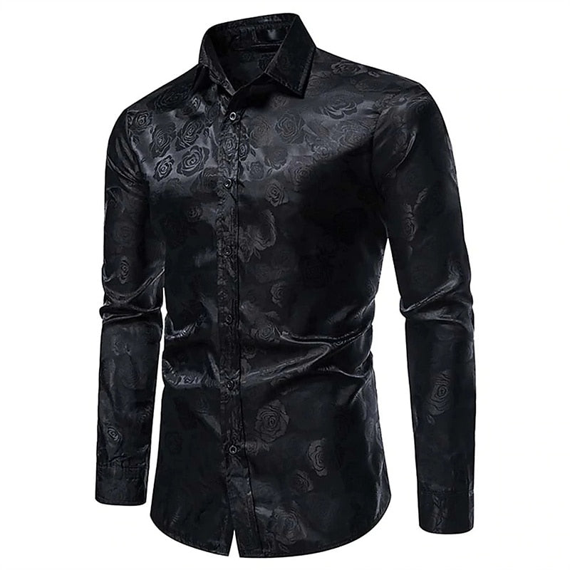 Herren Knopfleiste Abendhemd | Lange Ärmel