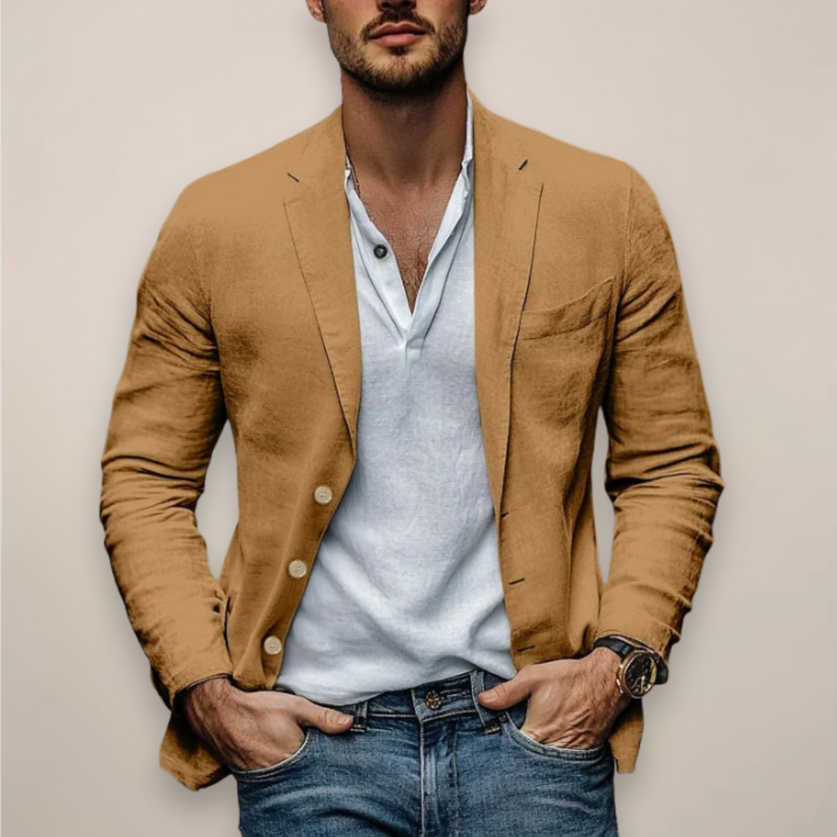 Herren Lässige Revers Blazer | Langärmlig