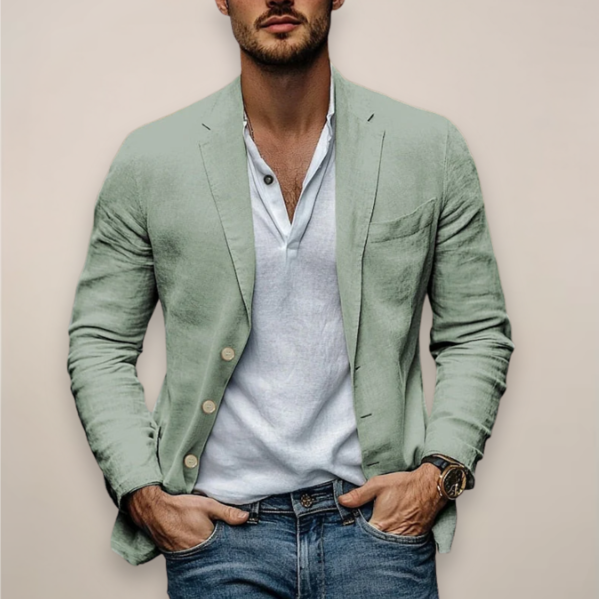 Herren Lässige Revers Blazer | Langärmlig