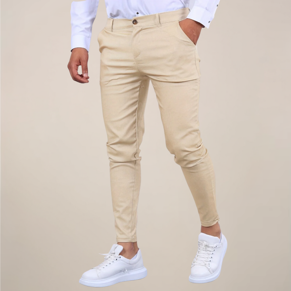 Herren Business Lässig Chino Hose | Schlanke Passform